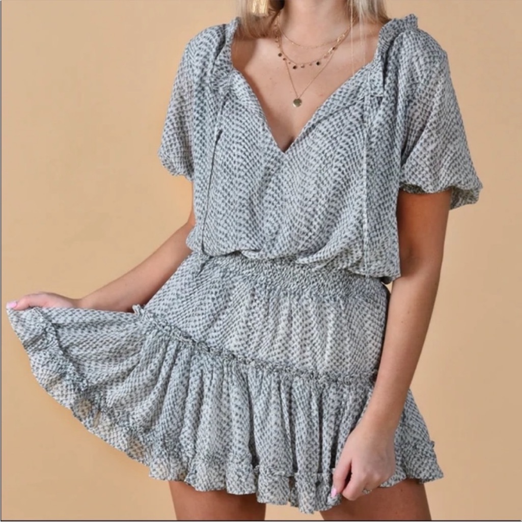 Buddy Love Ray Elastic Waist Mini Dress Snakeskin